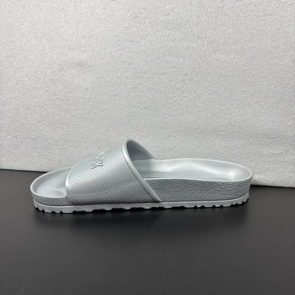 Birkenstock‎ Barbados EVA Men's Silver Slide Sandals Size 11/44